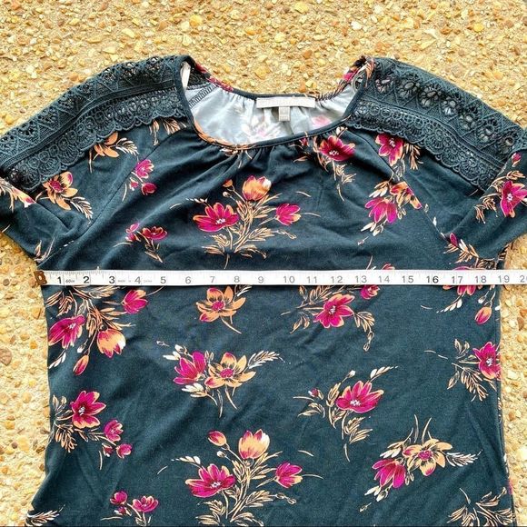 Daniel Rainn Stitch Fix Floral Crochet Lace Long Sleeve Boho Blouse Size M - Picture 3 of 12